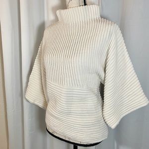Tiger Mist chunky rib knit cream kimono sweater